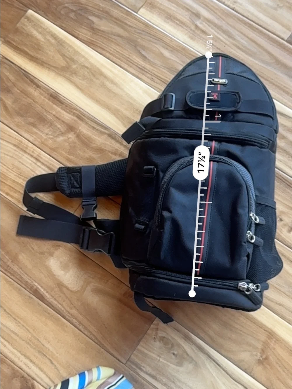 Targus Black Sling Camera Backpack with Red Trim